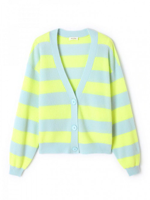 Rax 19b cardigan jaune flou raye M/L