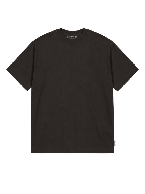 Relaxed tee espresso washed 