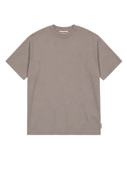 Relaxed tee taupe washed 