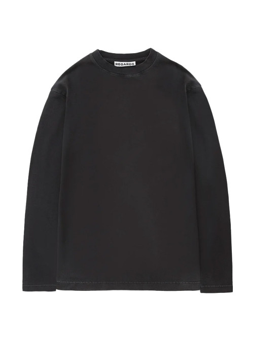 Relaxed longsleeve black washed L