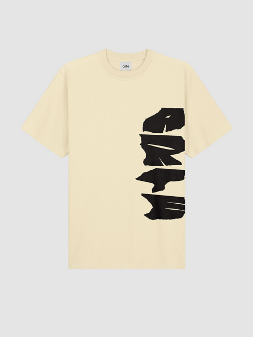 Side logo t-shirt cream 