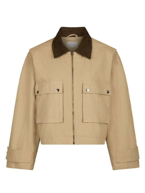 rivera carvas boxy jacket sand 