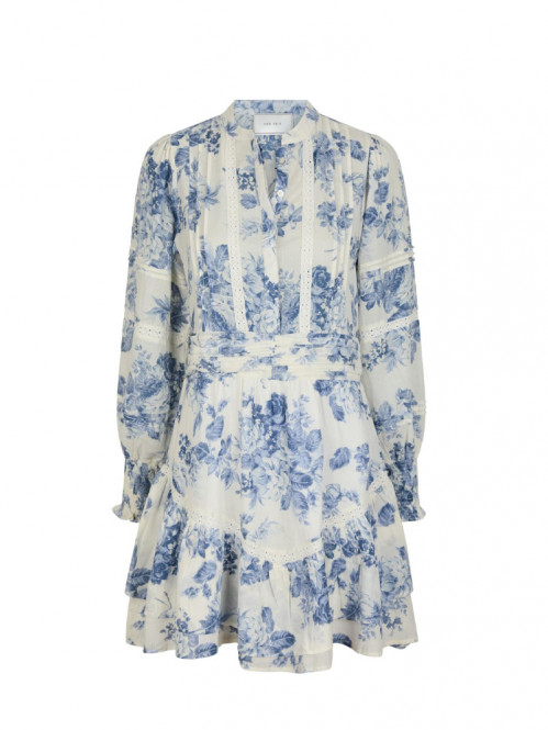 Roberta flower flow dress lt blue S