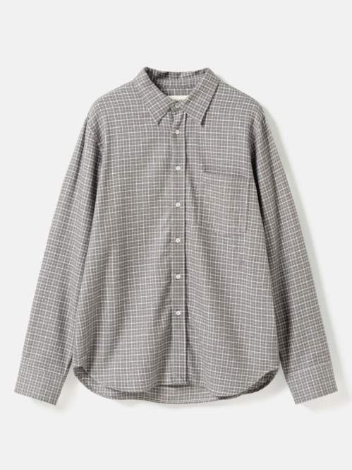 Rodrik shirt dk grey check 