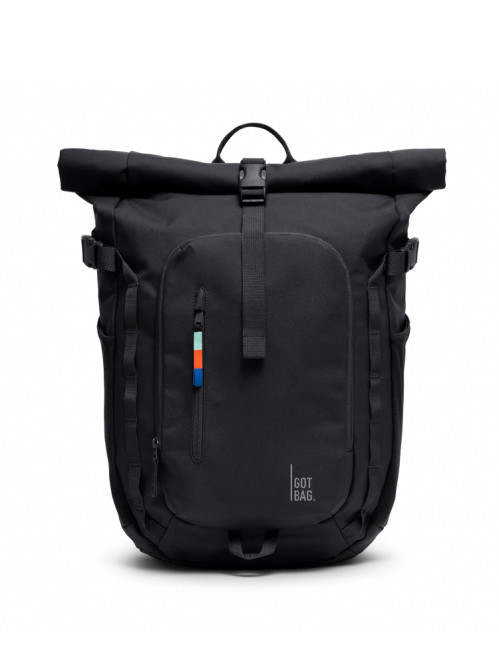Rolltop adventure backpack black 