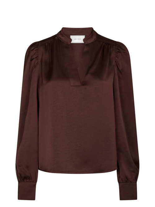Rosslyn heavy sateen blouse burgundy 