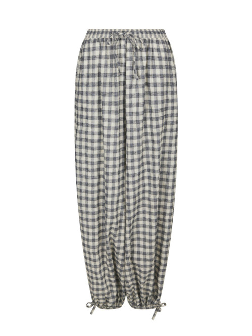 Roxane balloon check pants black 