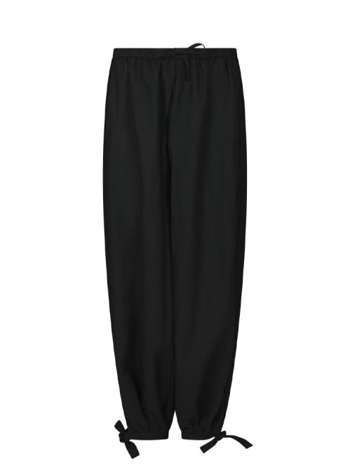 Roxane balloon linen pants black 