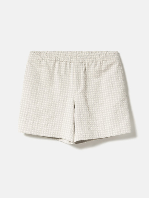 Ryan short lt grey check 