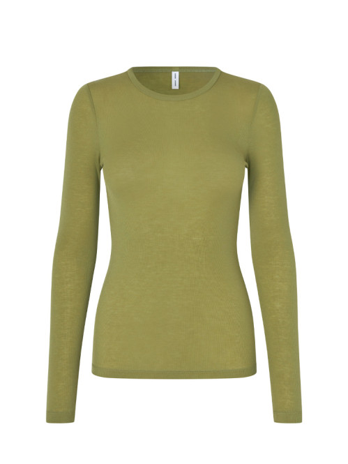 Sadou t-shirt ls mosstone 