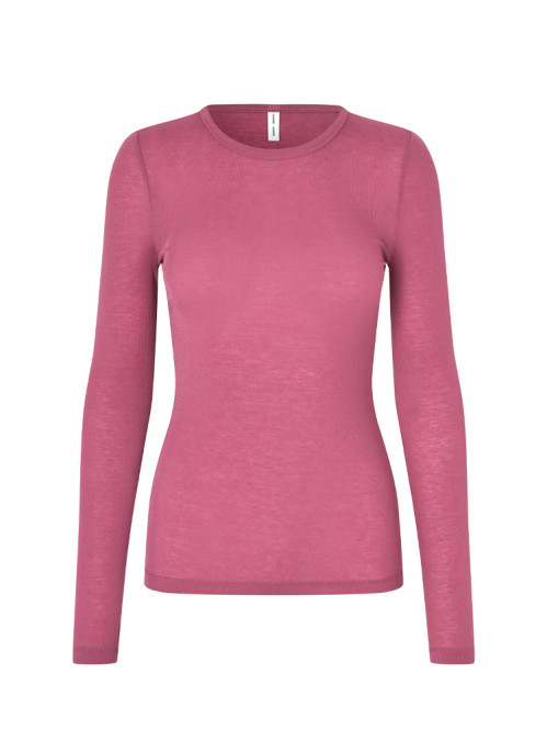 Sadou t-shirt ls red violet 