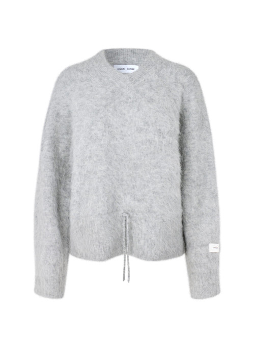 Salo v-neck pullover grey mel 
