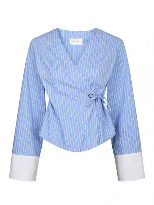 Salvia stripe shirt light blue 