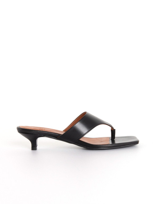 Slip on sandals black nappa 