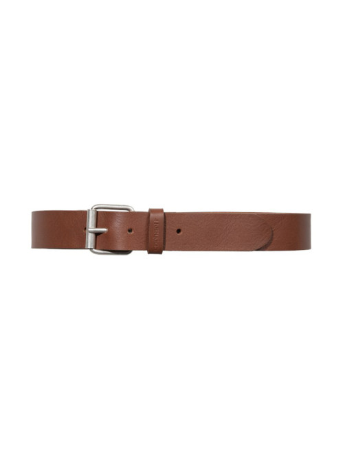 Script leather belt cognac 
