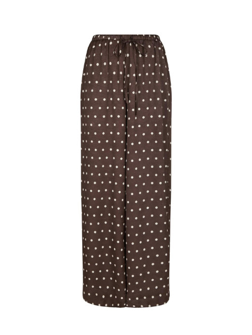 Sebba big dot pants dark brown 