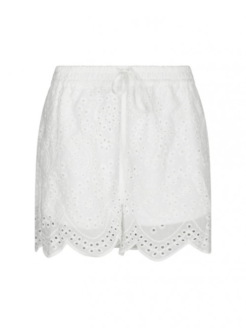 Senna embroidery shorts white 