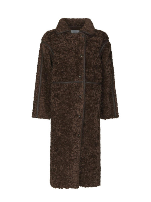 Senta faux fur coat dark brown 