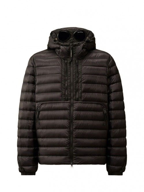 Shell goggle down jacket black 