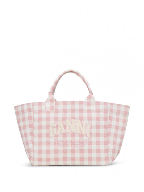 Shopper xxl pocket vichy mauve 