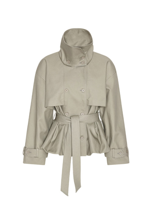 Short trench coat aluminium 