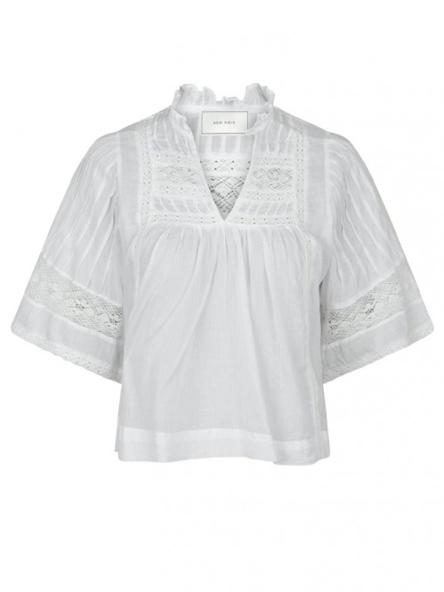 Siama s voile blouse white S