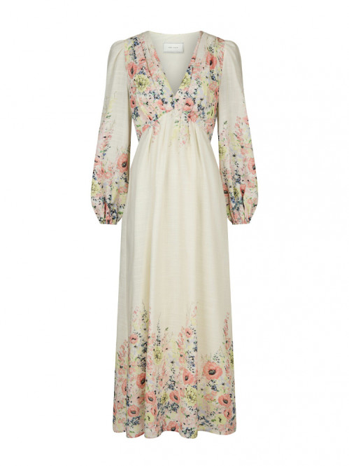Silfi flower print dress creme L