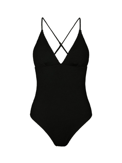 Skin sand crepe swimsuit black 