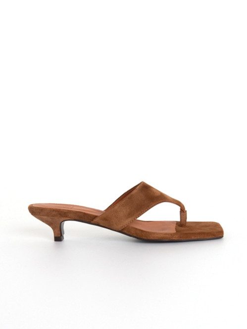 Slip on sandals tabac babysilk suede 