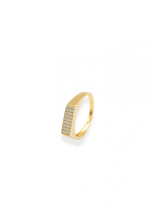 Square signet ring gold 