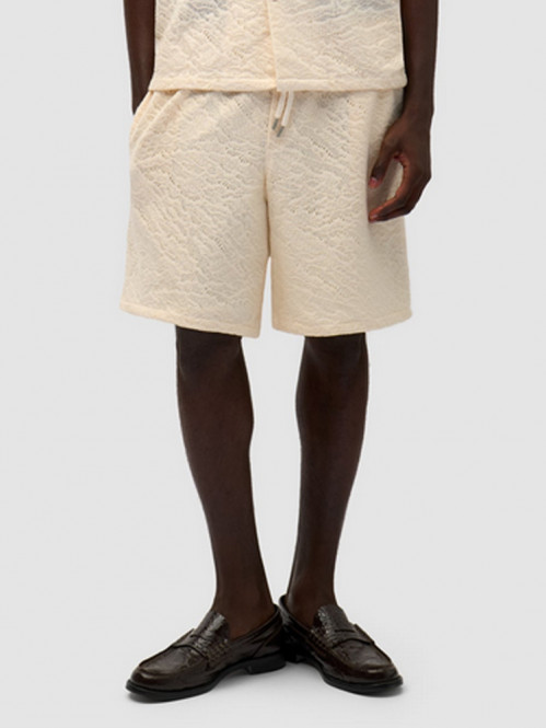 Crochet shorts cream 