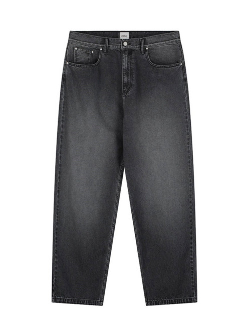 Fade wash baggy pants black 