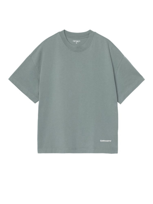 SS link script t-shirt velvet green L