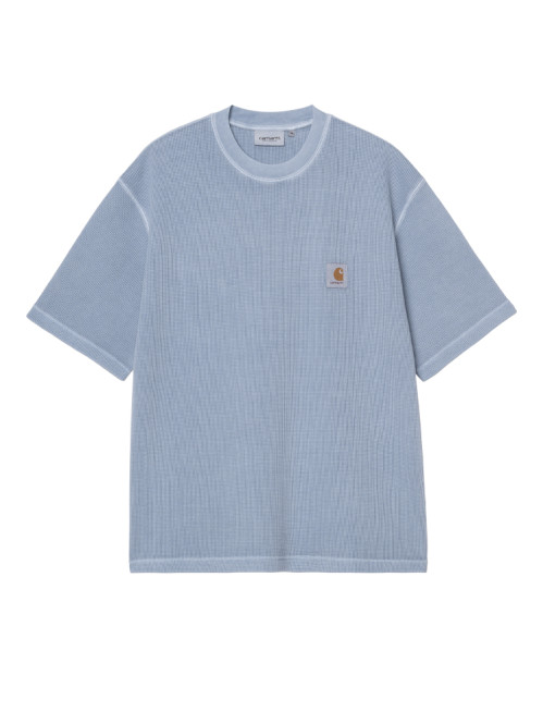 SS nelson waffle t-shirt gentle blue 