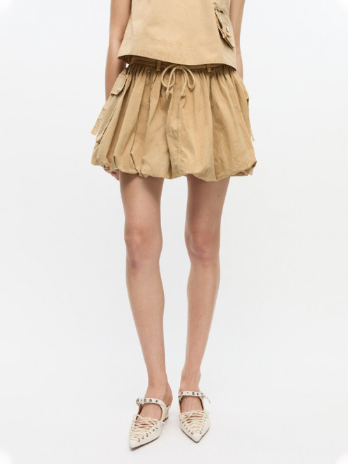 Stretch cotton mini skirt lark S