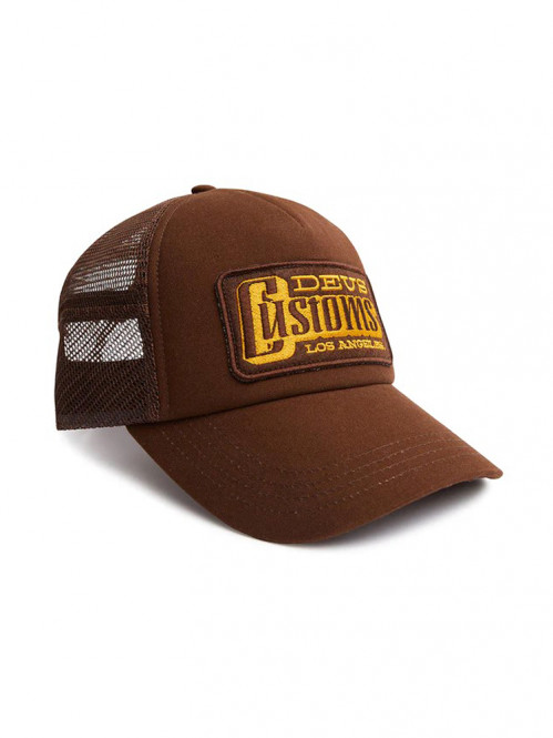 Stripes trucker cap brown 