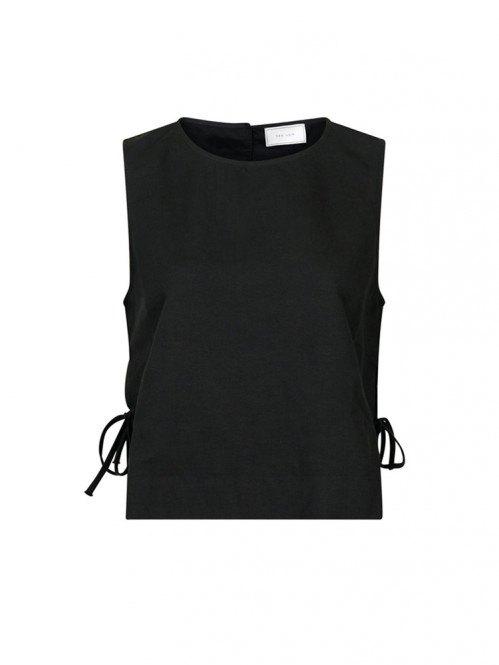 Svetlana linen top black 