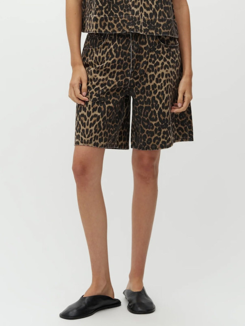 Taina-m fabr shorts leopard mist 