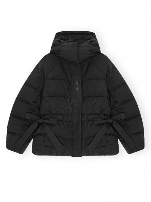 Tech oversized puffer jacket black 