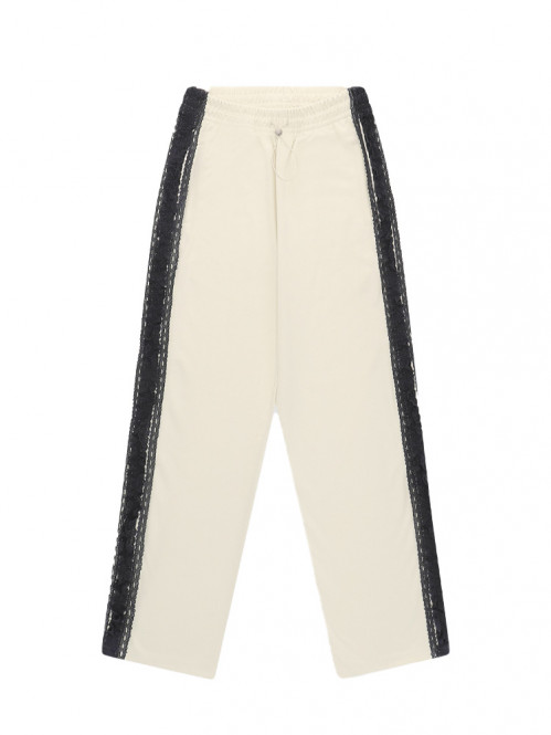 Trim strip pants cream 