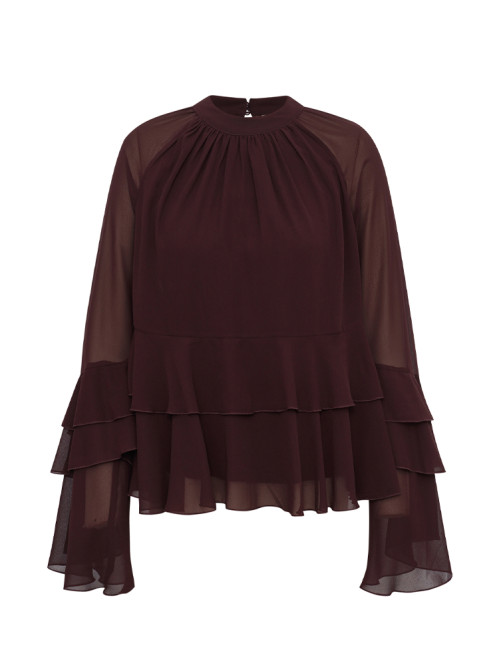 Venira-m ghita blouse maroon noir 