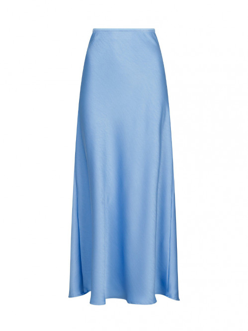 Vicky heavy sateen skirt smoke blue 
