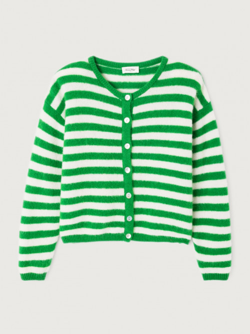 Vito 19e cardigan trefle raye 