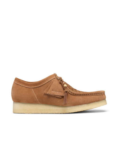 Wallabee moccasin tan weave 