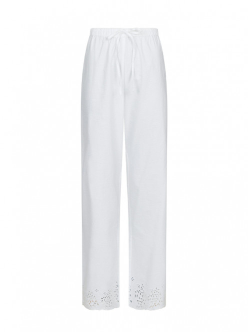William embroidery pants white M
