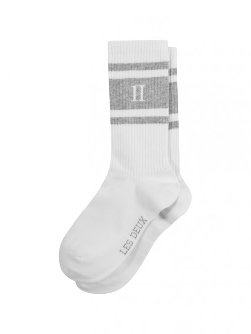 William stripe 2 socks wht grey 