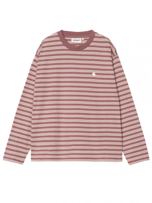 W ls sydney t-shirt stripe dusty pink M