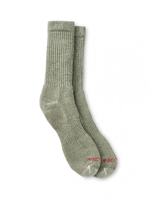 Merino medium crew socks olive 