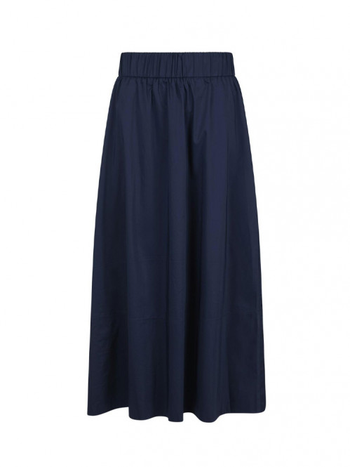 Yara long poplin skirt navy 