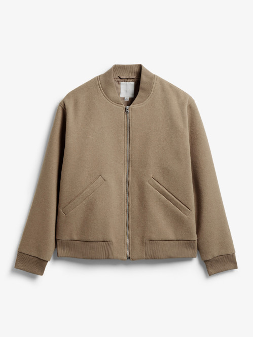 Ylve wool bomber jacket beige mel 